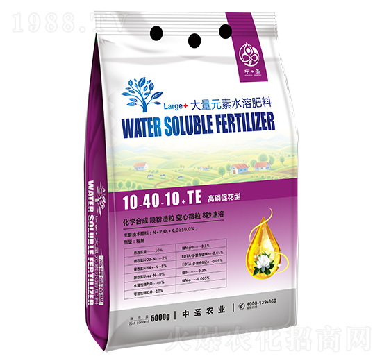 ���״ٻ��ʹ���Ԫ��ˮ�ܷ�10-40-10+TE-��ʥ�r(n��ng)�I(y��)