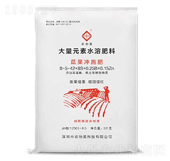 �Ϲ��_ʩ�ʹ���Ԫ��ˮ�ܷ���8-5-42+8S+0.25B0.15Zn-�r(n��ng)����